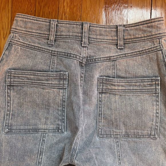 Anthropologie Pilcro Tapered Barrel Wide Leg Jeans Pants, Blue Gray Denim, 27 - Picture 9 of 10